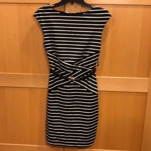 Striped ponte knit dress, size 3, NWT